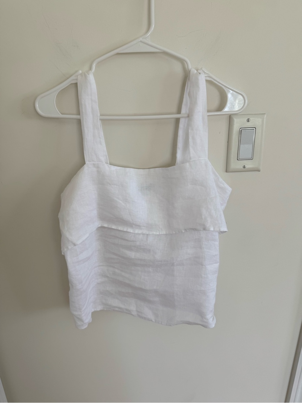 Quince 100% European Linen Square Neck Tank Small